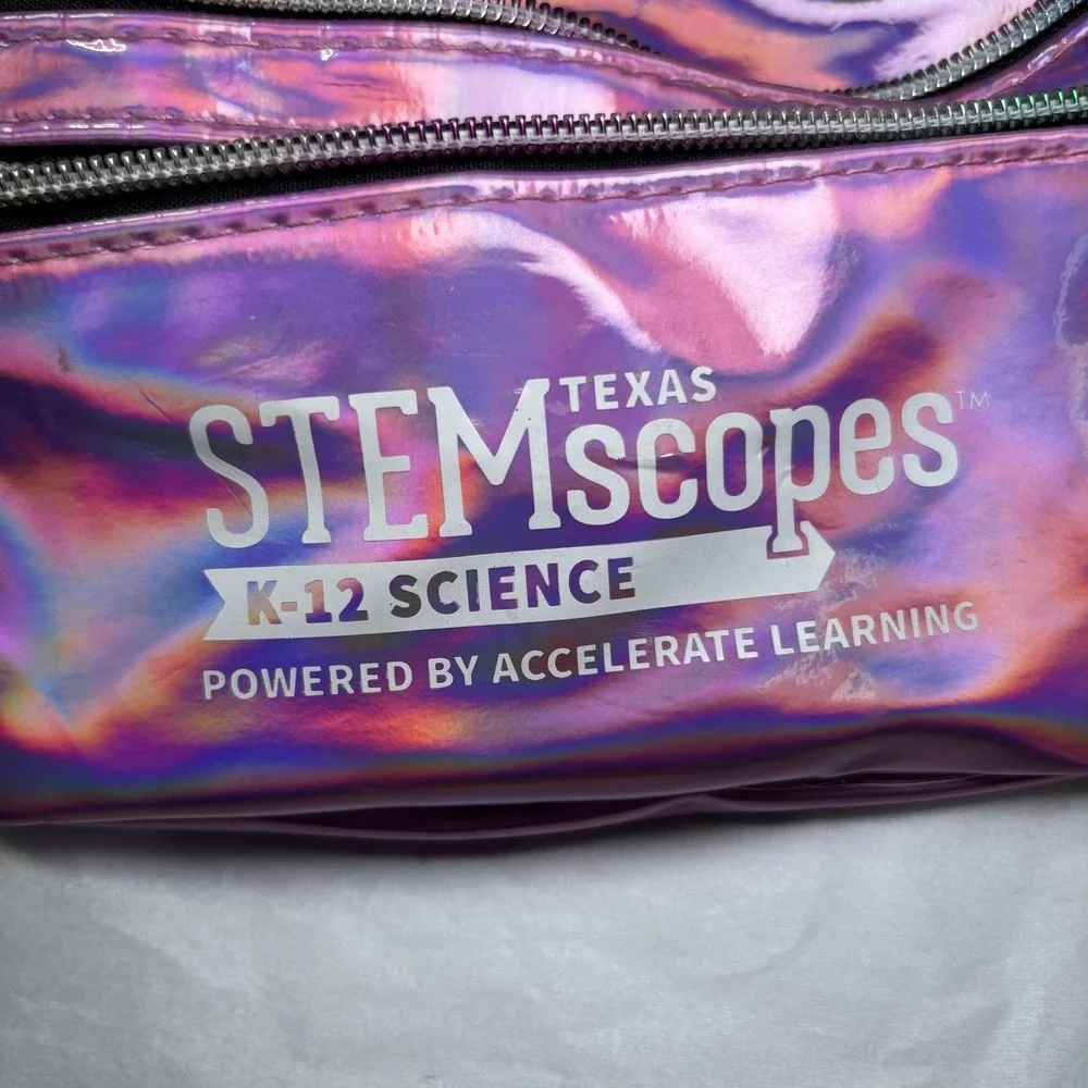 Stemscopes Fanny Pack Holographic Purple Outdoor Travel Hiking Vintage Retro 80s